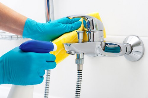 Sanitized office environment supporting employee health