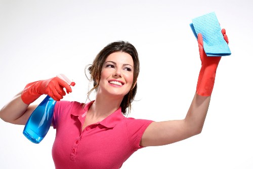 Routine office cleaning improving productivity and cleanliness